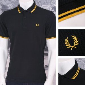 fred perry black yellow
